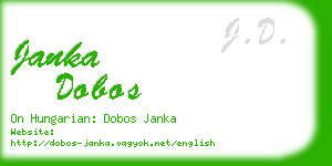 janka dobos business card